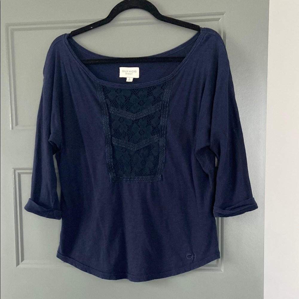 Gilly Hicks Navy Blue Top